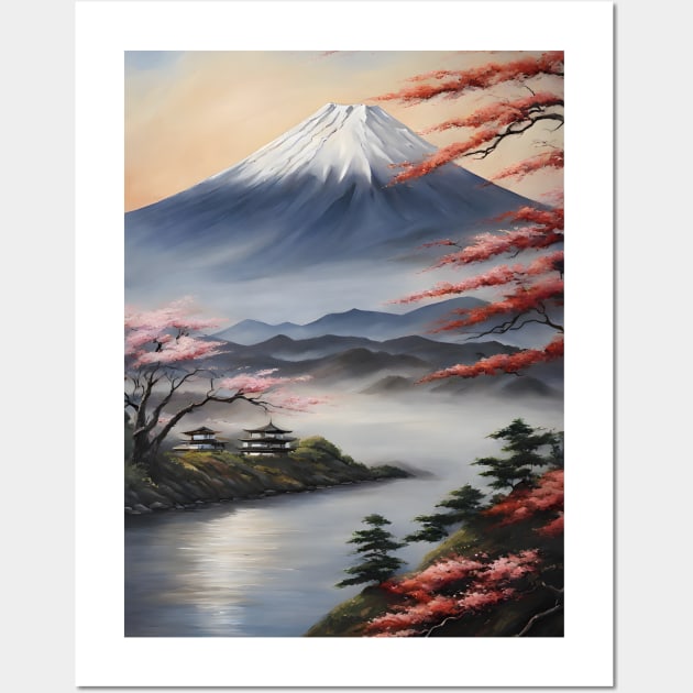 Japan Mount Fuji Oil Painting Art